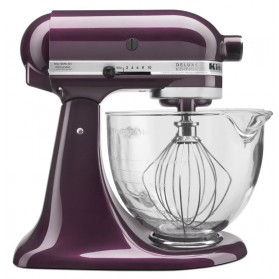 KitchenAid Artisan Deluxe Edition Stand Mixer with 5 Qt Glass Bowl & FREE Flex Edge Beater -màu Plumberry