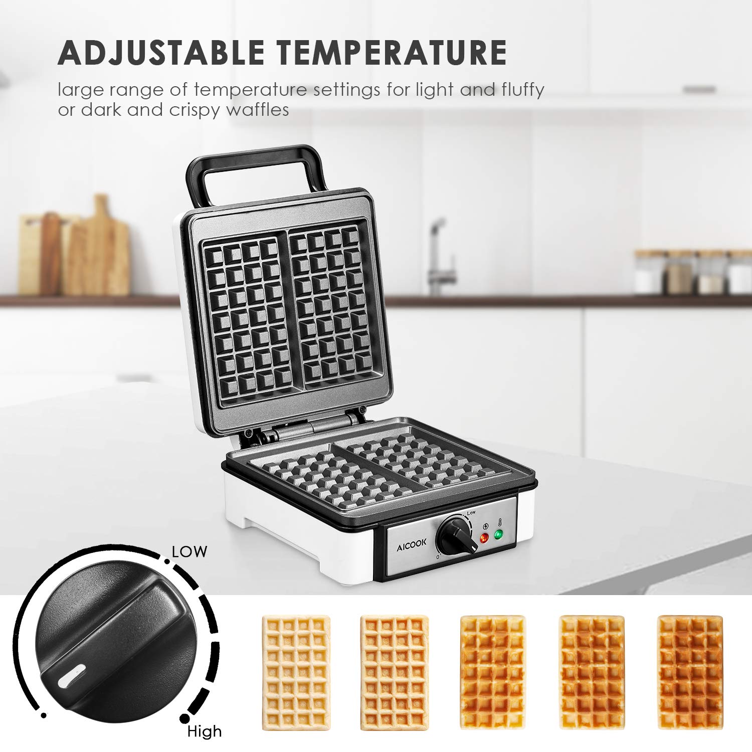Máy làm bánh kẹp/waffle hình chữ nhật